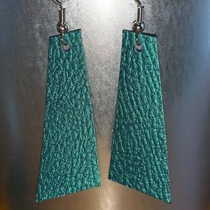 Faux Leather Drop Earrings